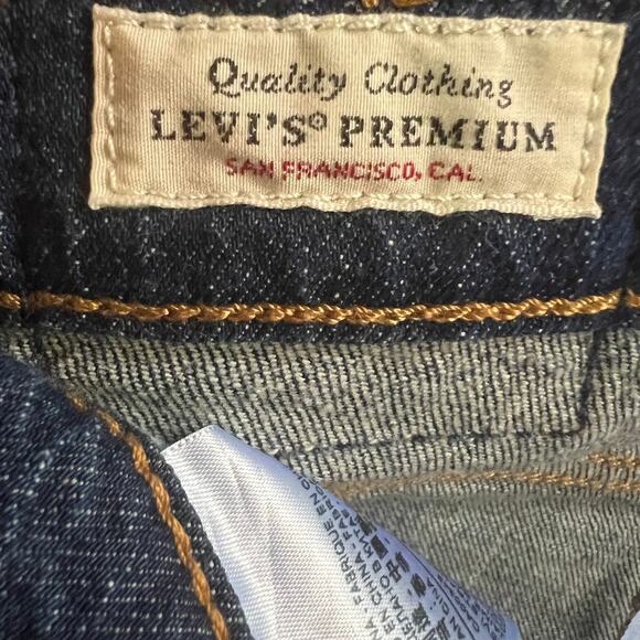 Levi’s Premium 501 Original Fit Button Fly Dark Wash Denim Jeans Women 30x26 - Picture 5 of 13